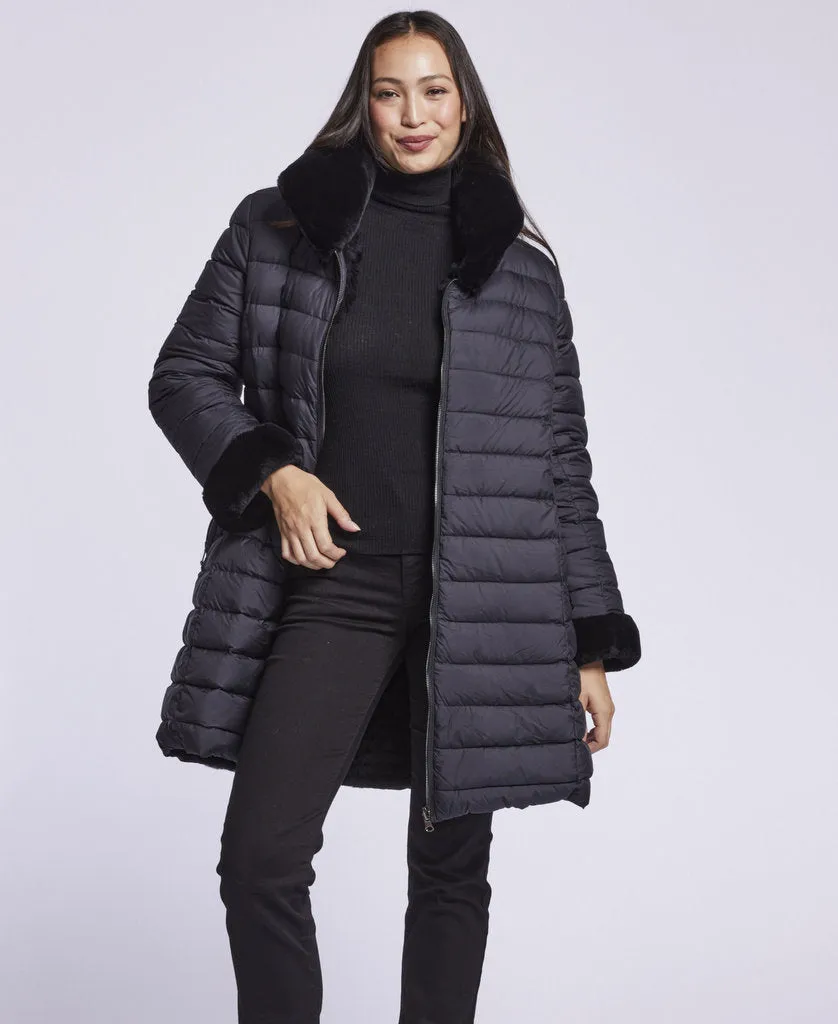 3244 Goose down coat reverses to genuine shearling   SOLDOUT