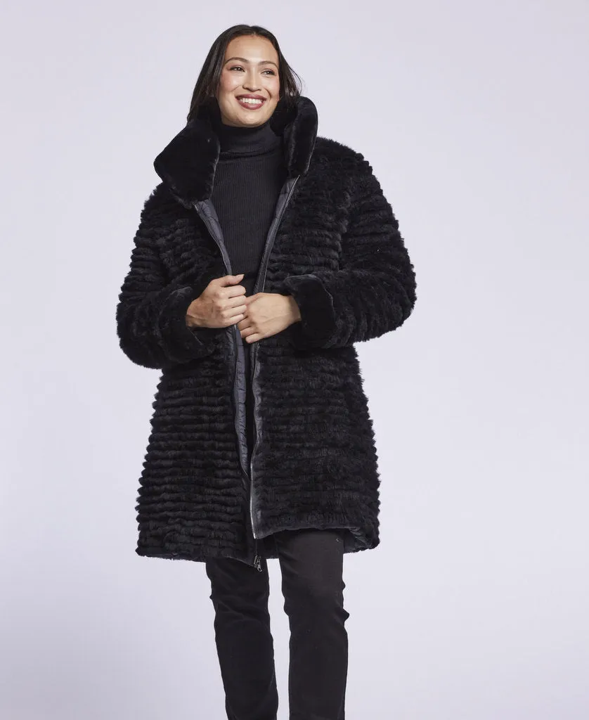 3244 Goose down coat reverses to genuine shearling   SOLDOUT