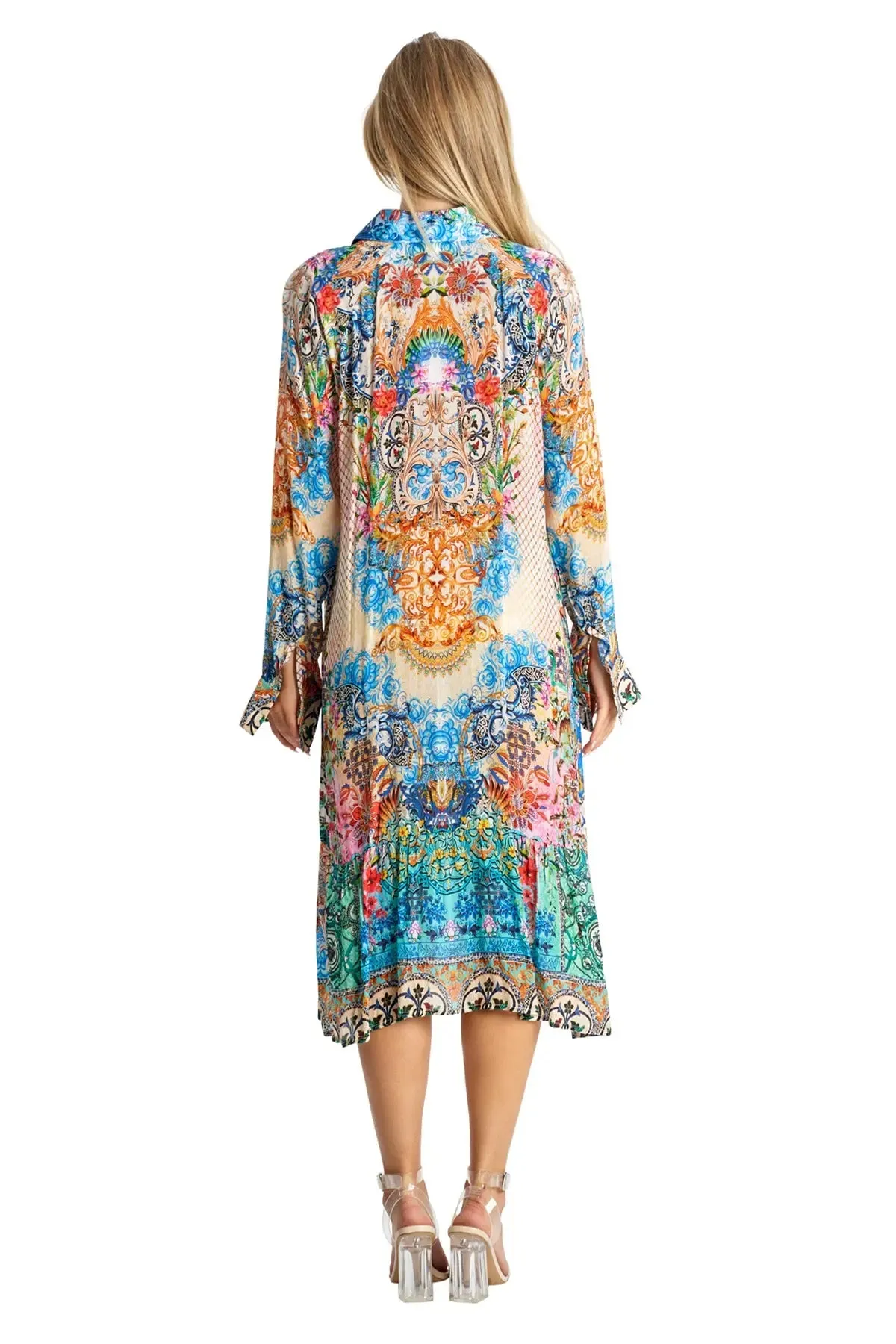 A-Line Kaftan Collar Dress