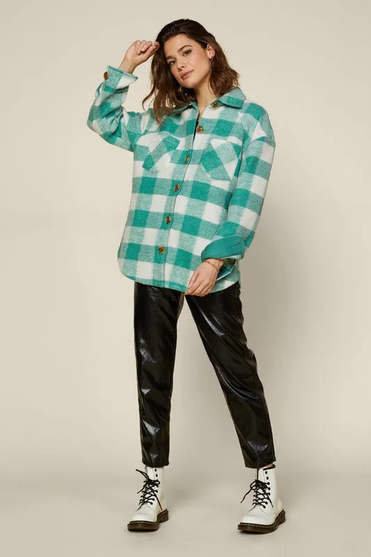 Amy Green Plaid Shacket