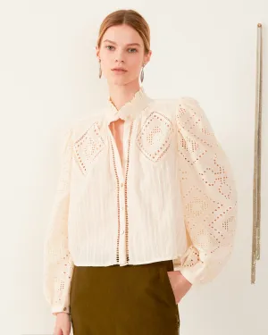 Annabel Pearl Eyelet Shirt