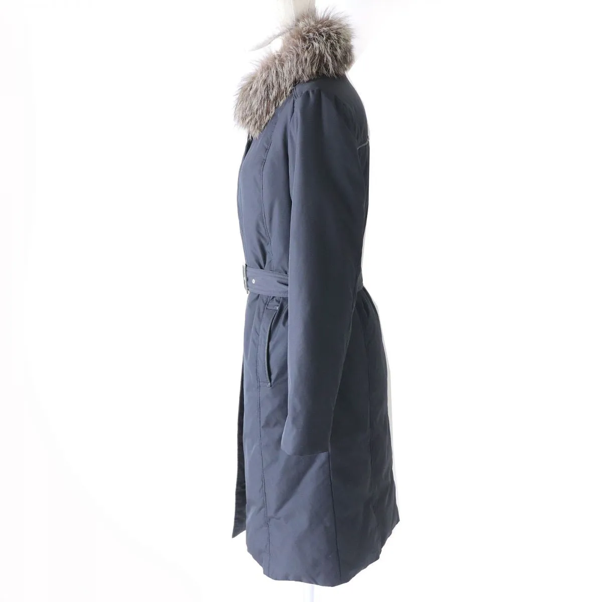 Aquascutum Fox Fur Reversible Down Coat