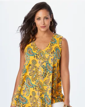 Ashley Swing Tank | Yellow Playful Paisley