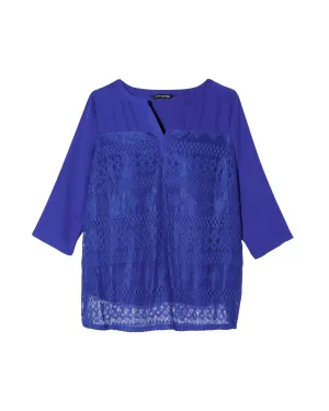 Audrey Detailed Blouse | Royal Blue