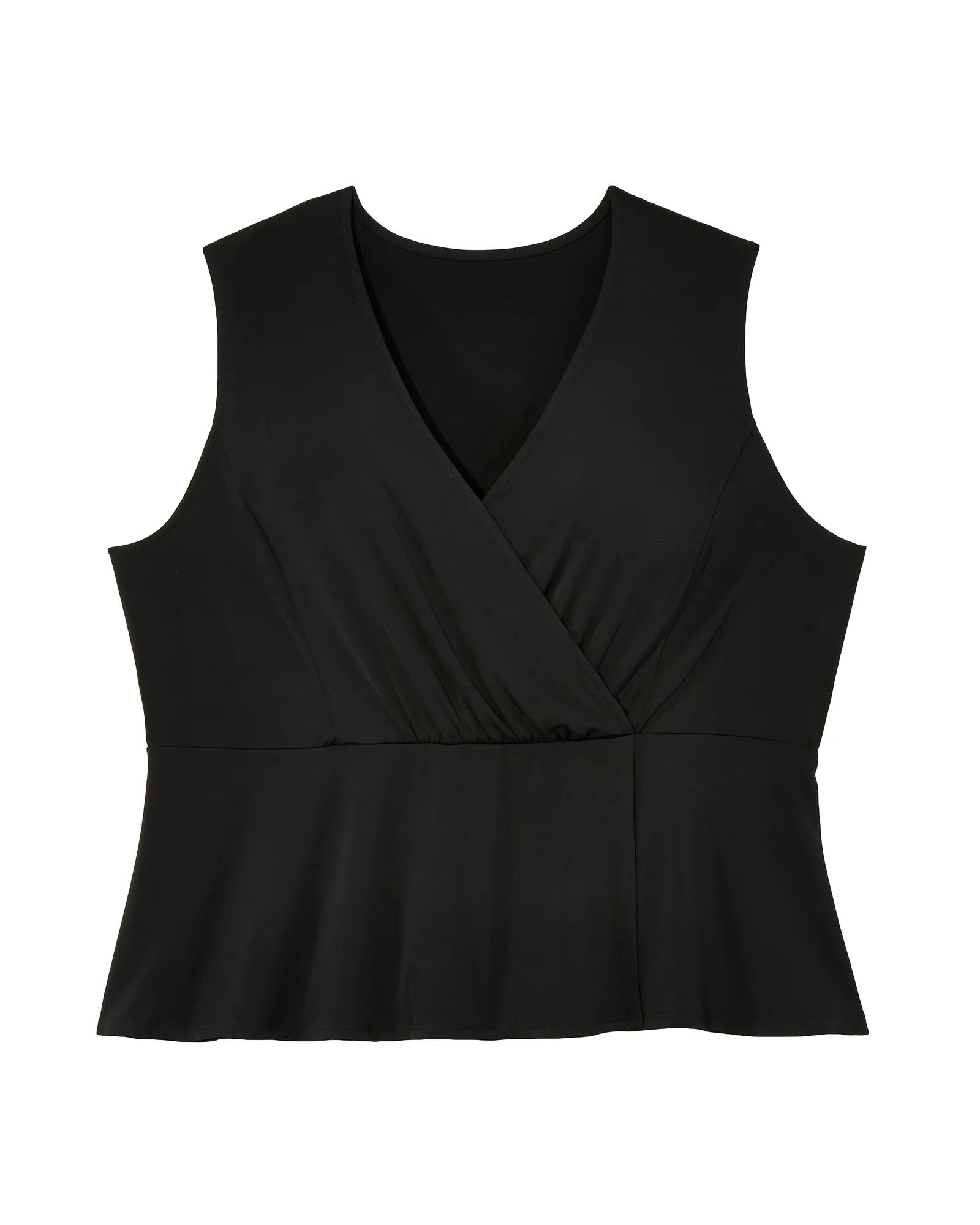 Audrey Pleated Peplum Top | Black