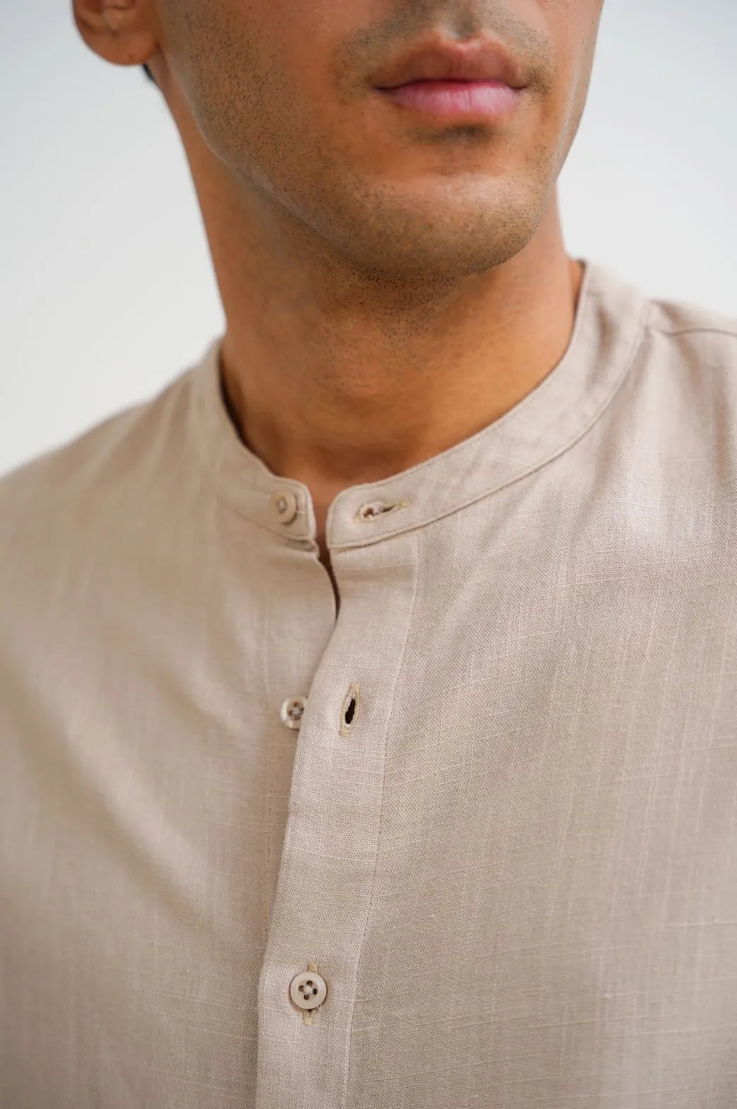 BAND COLLAR SHIRT