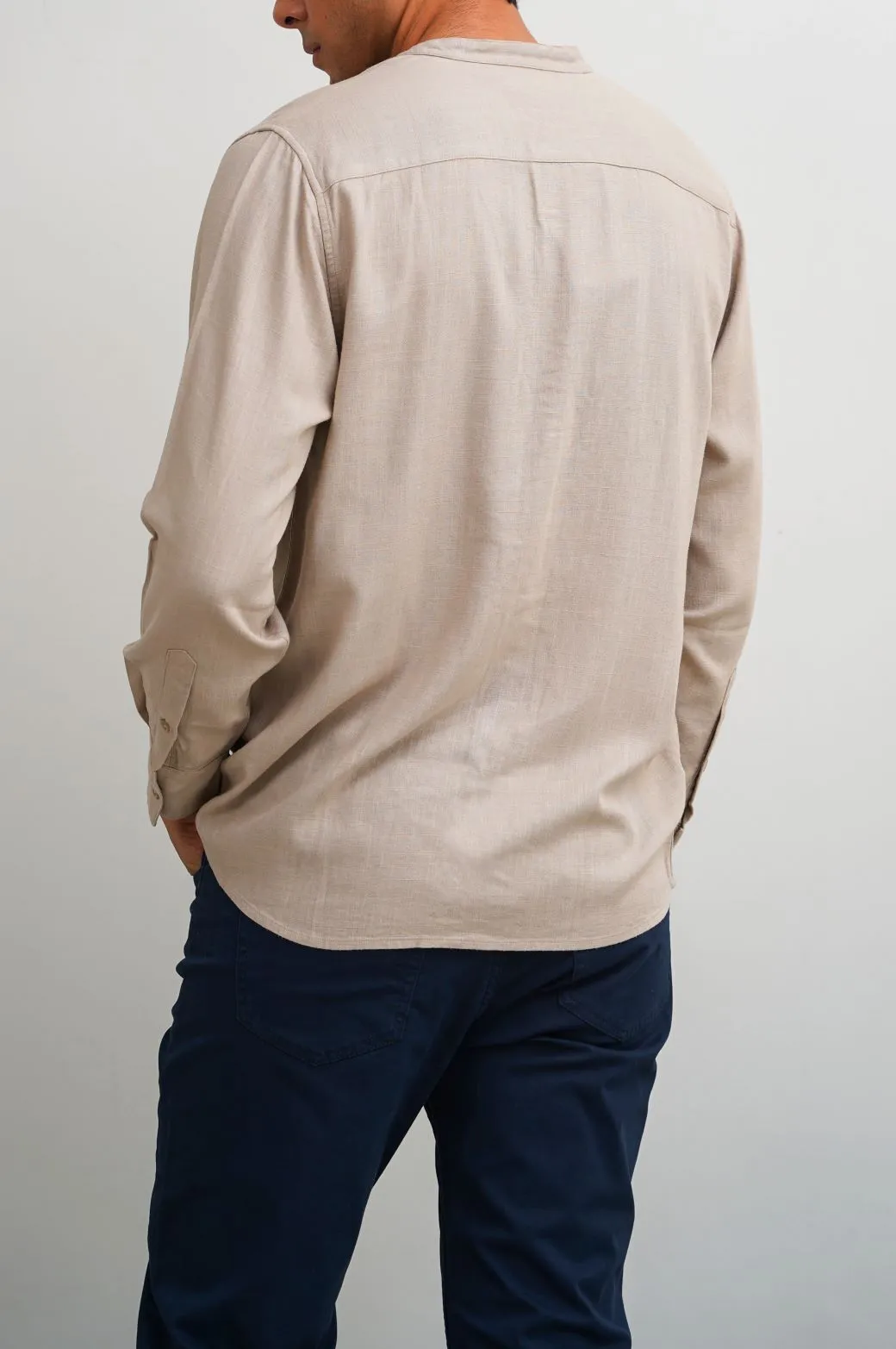 BAND COLLAR SHIRT