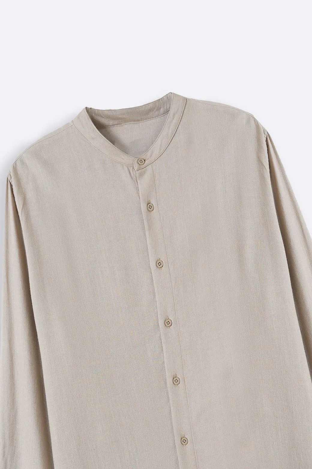 BAND COLLAR SHIRT