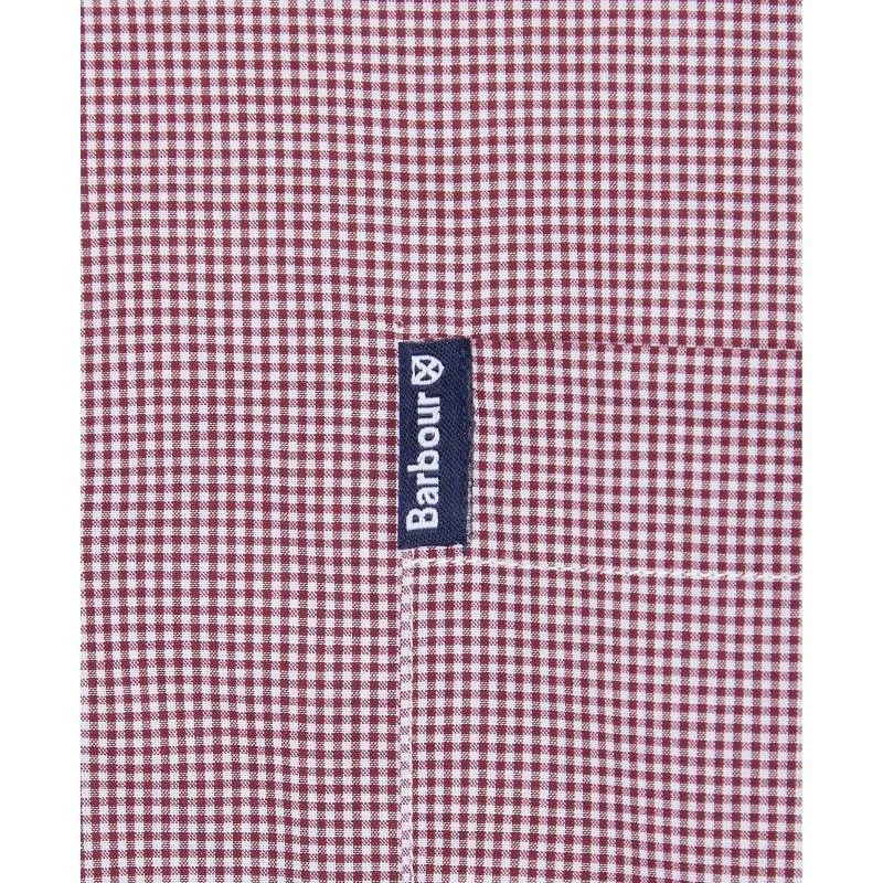 Barbour Gingham 23 Mens Tailored Fit Shirt - Red