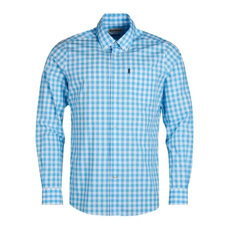 Barbour Gingham 3 Tailored Fit Mens Shirt - Pale Blue