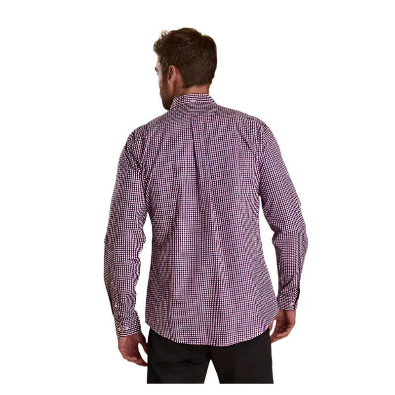 Barbour Gingham Tailored Fit Mens Shirt - Red