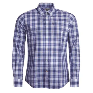 Barbour Highland 3 Tailored Fit Mens Shirt - Mid Blue