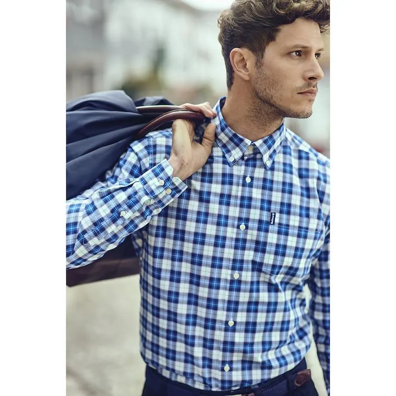 Barbour Highland Check 28 Tailored Fit Mens Shirt - Blue