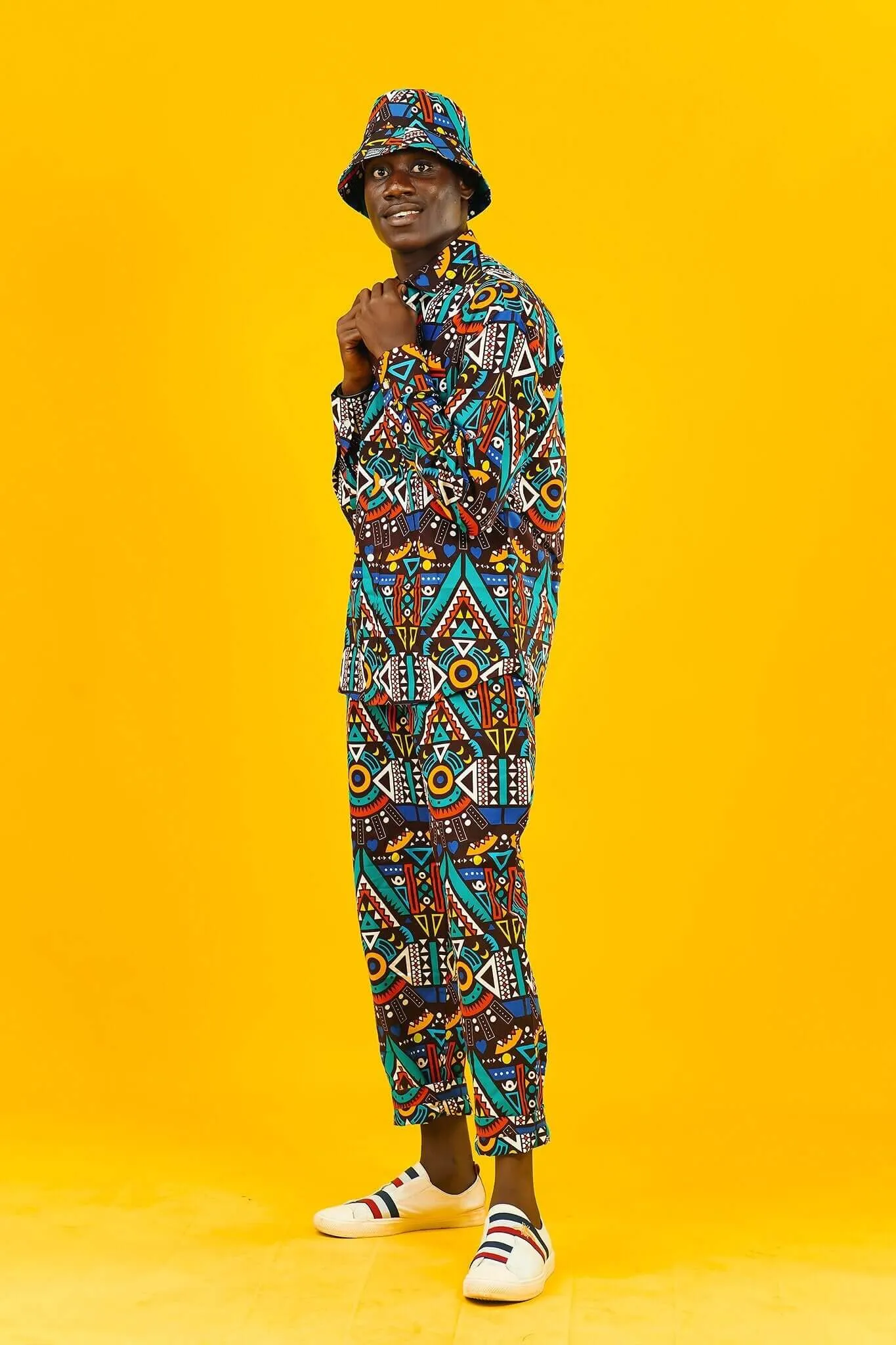 Be Rave African Print Long Sleeve Shirt