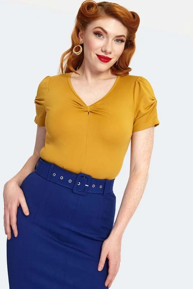 Belted Pencil Skirt