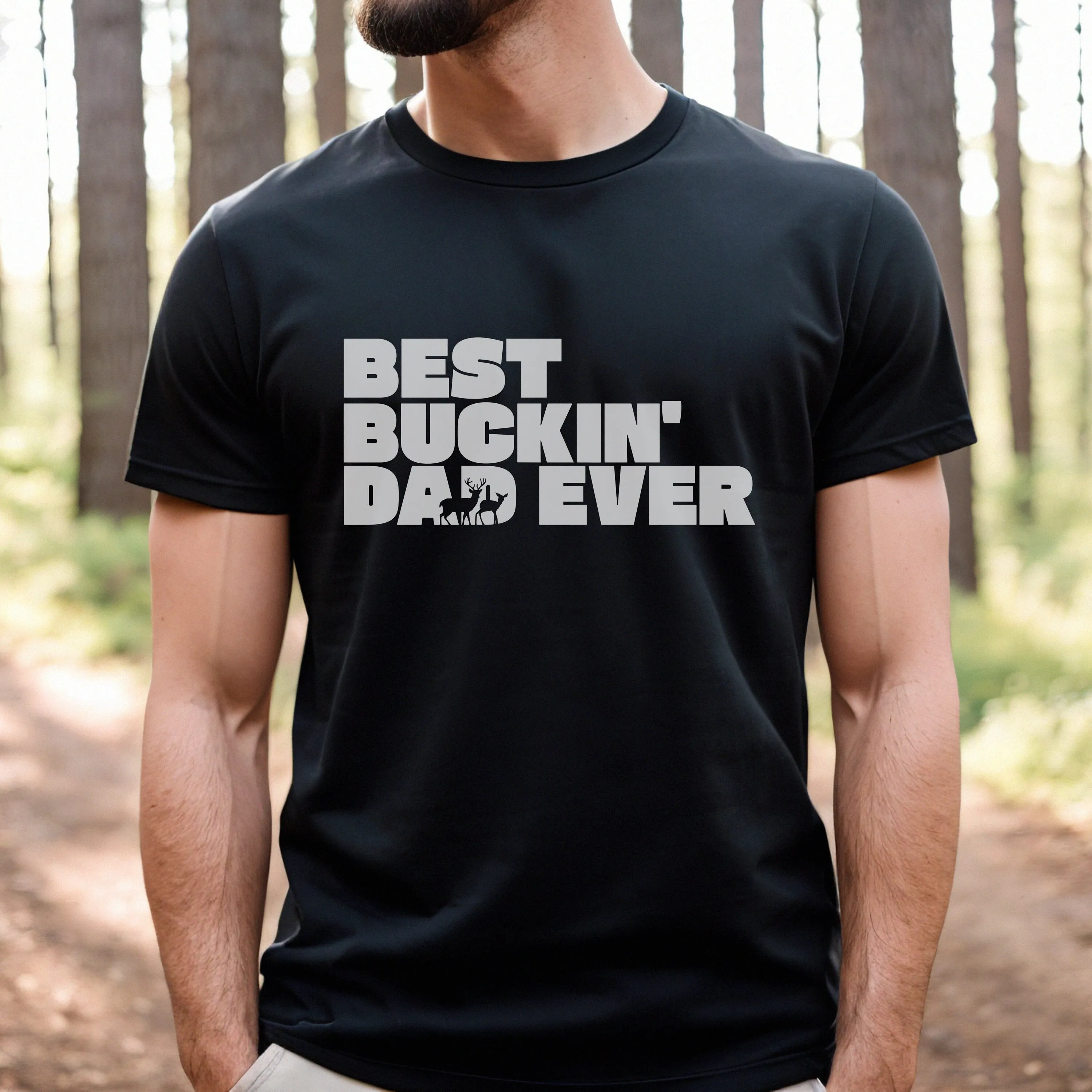 Best Buckin' Dad Ever T-Shirt, Father's Day Hunting Shirt, Funny Deer Graphic Tee, Gift for Dad Sweatshirt