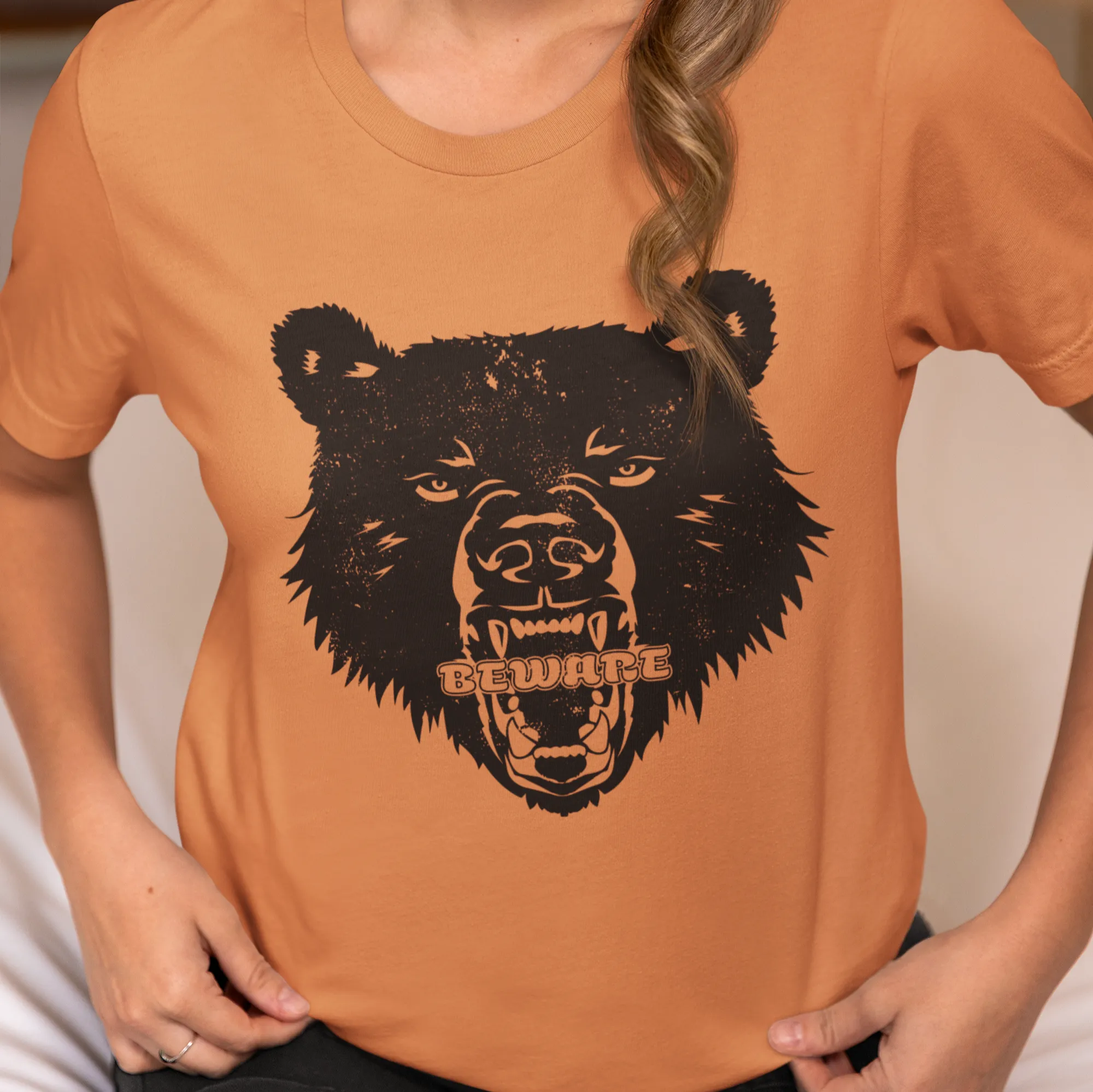 Beware Bear Shirt, Bear Mom Shirt, Bear Dad Shirt, Bear Graphic Tee, Bear Logo Shirt, Adventure Shirt, Hiking Shirt, Summer Camping Shirt