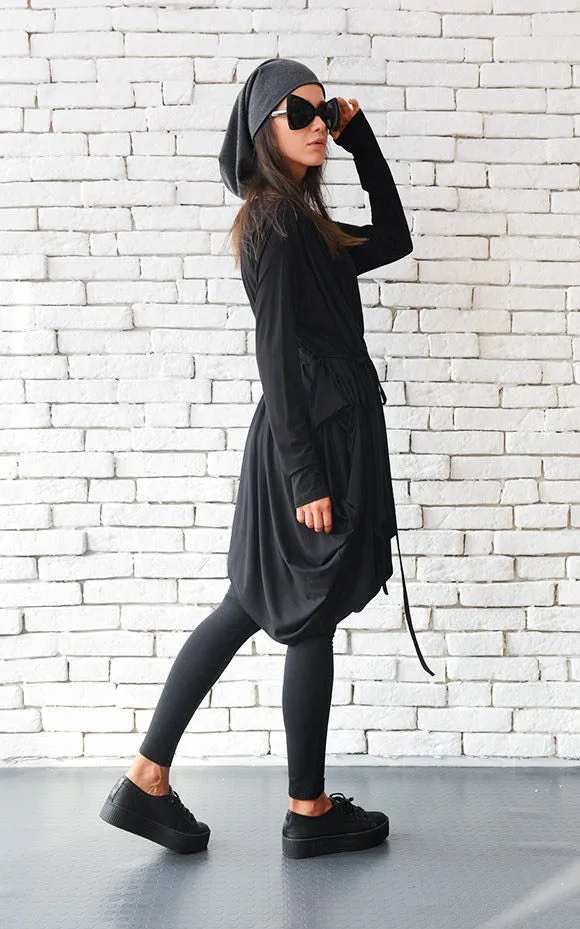 Black Asymmetric Tunic