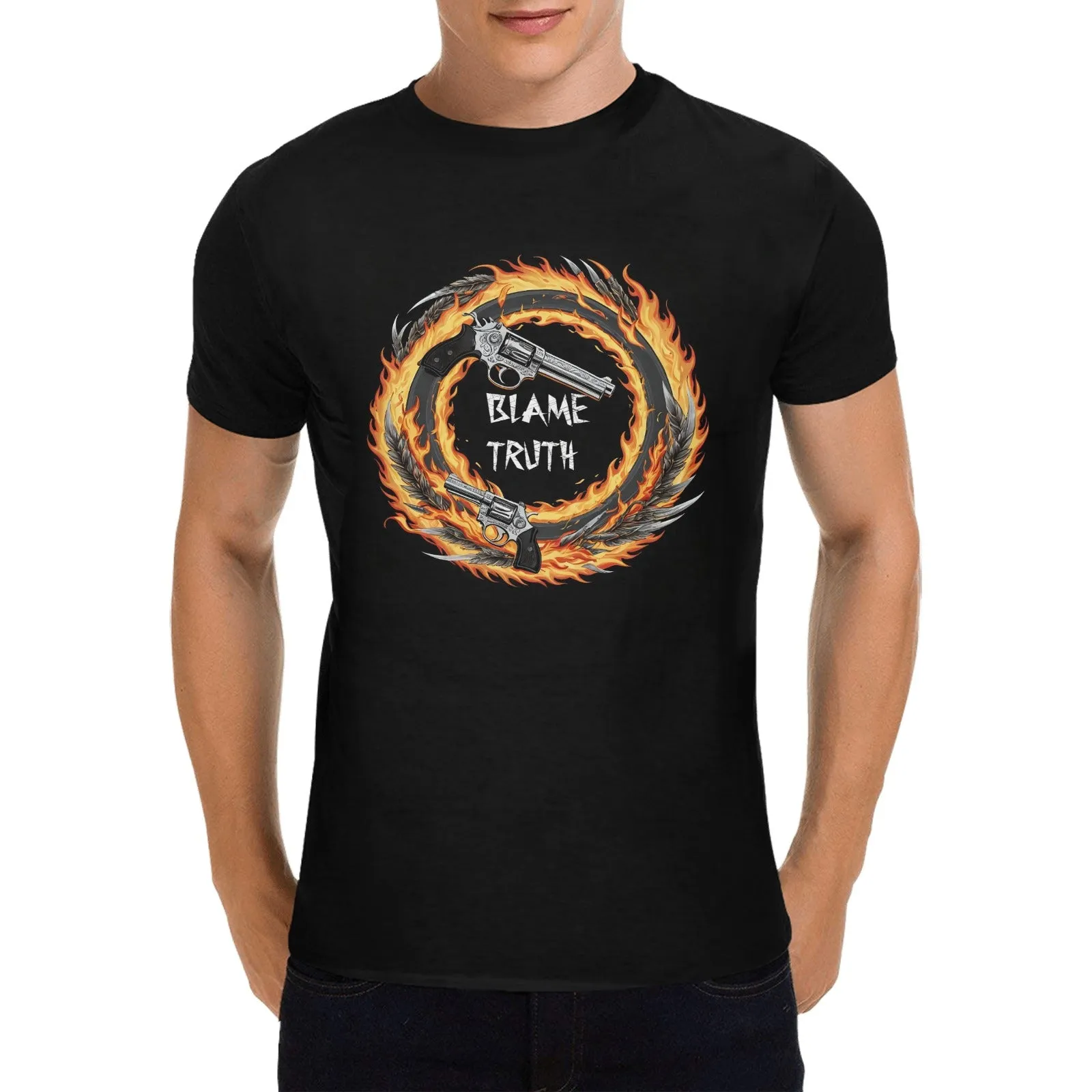 Blame Truth Firing Rockets 100% Gilden Cotton T-Shirt