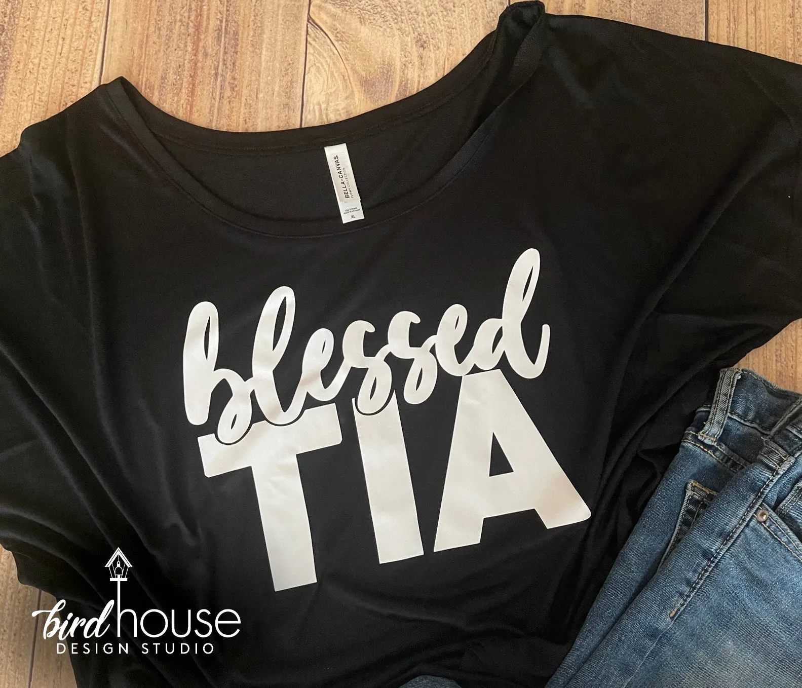 Blessed Tia, Mom, Mama, Abuela Grandma, ANY NAME, Cute Personalized Tshirt