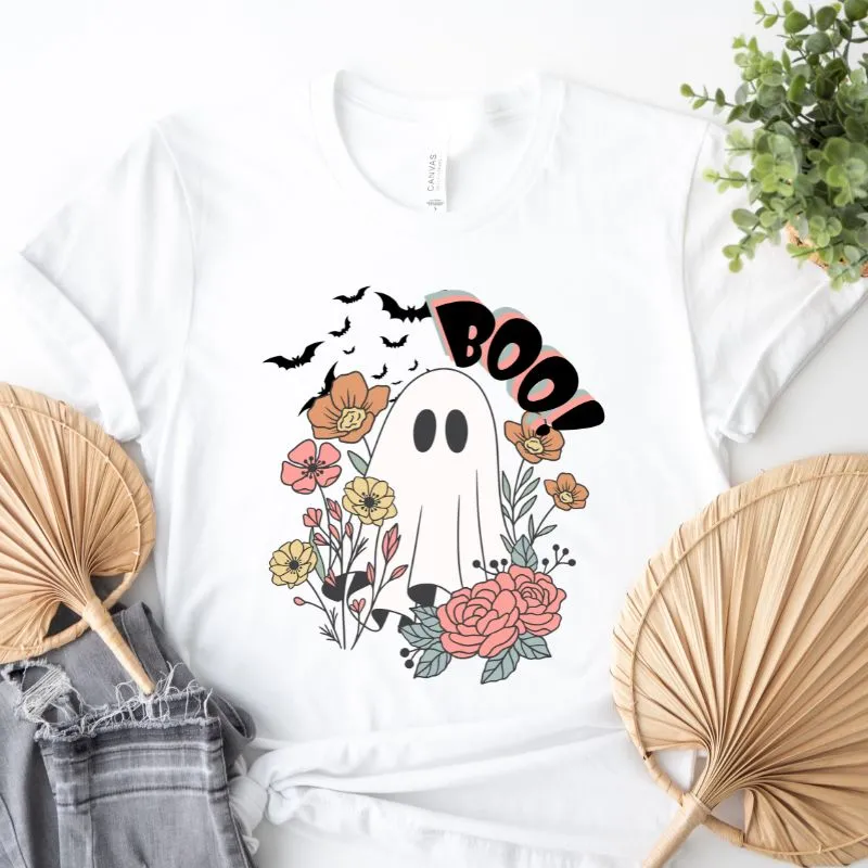 Boo-tiful Blooms Halloween Graphic Tee