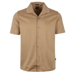 BOSS Powell 11 SS Shirt in Medium Beige