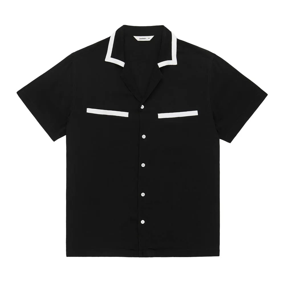 Bowling Shirt - Black Silk