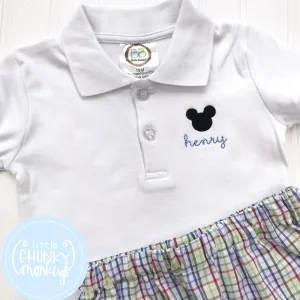 Boy Polo Shirt- Stitch Mouse