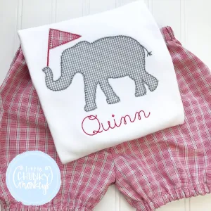 Boy Shirt - Applique Elephant