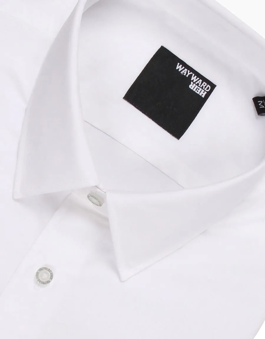 Brooklyn White Poplin Tailored Shirt