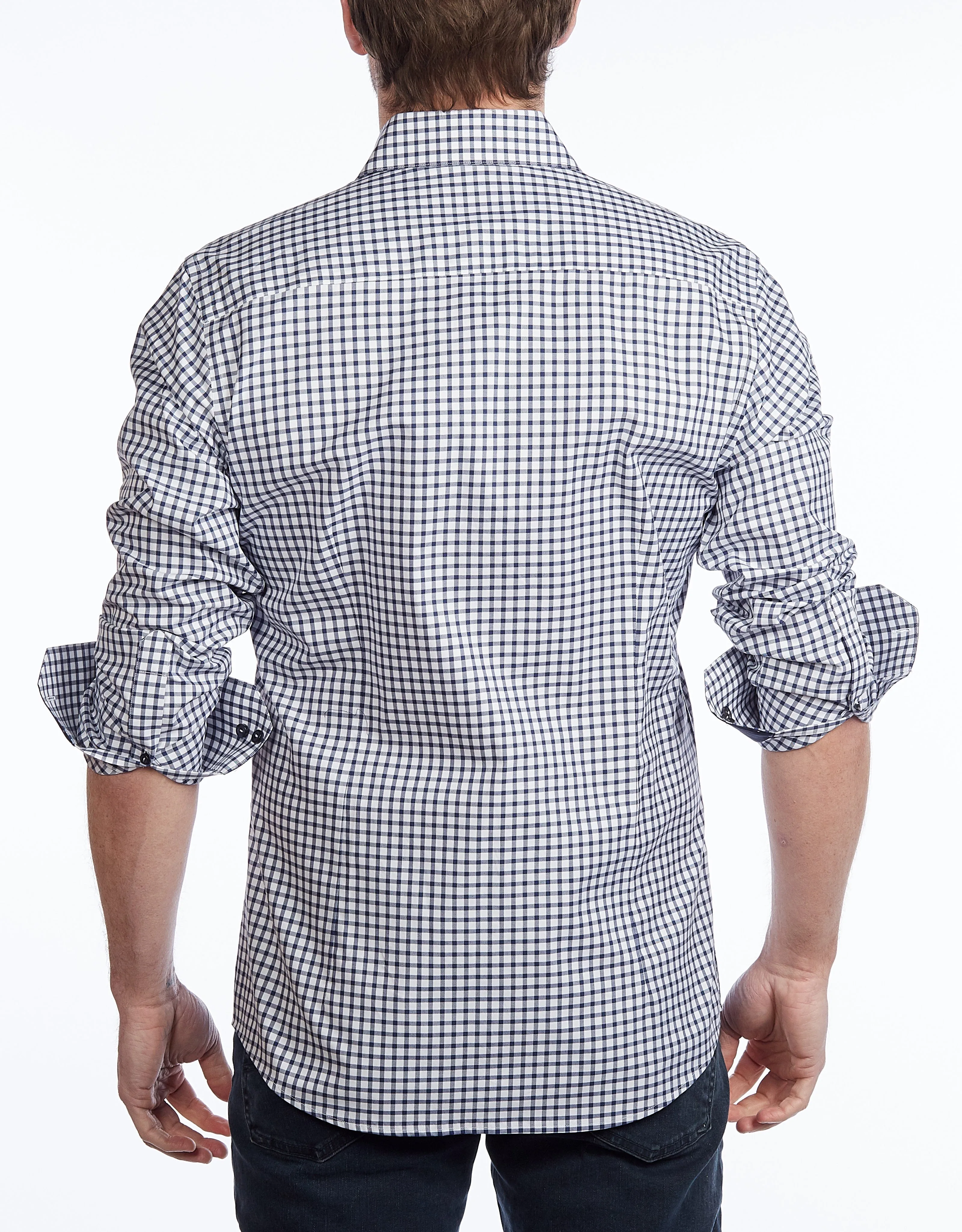 Button-Up Shirt //  - Contemporary Fit - contrast  trimming- final sale