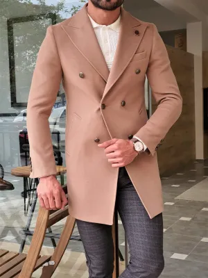 Buy Beige Slim Fit Wool Coat by GentWith | Free Worldwide Shipping