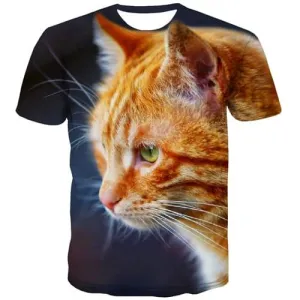 Cat T shirts Men Animal Shirt Print Lovely Tshirt Printed Funny Tshirts Casual Street Tshirts Cool Short Sleeve Punk Rock Unisex