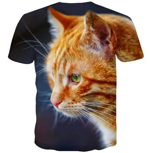 Cat T shirts Men Animal Shirt Print Lovely Tshirt Printed Funny Tshirts Casual Street Tshirts Cool Short Sleeve Punk Rock Unisex