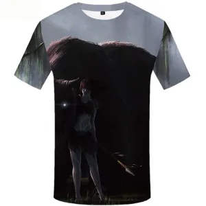 Cattle T-shirt Men Animal Tshirt Printed Character T-shirts Graphic Short Sleeve