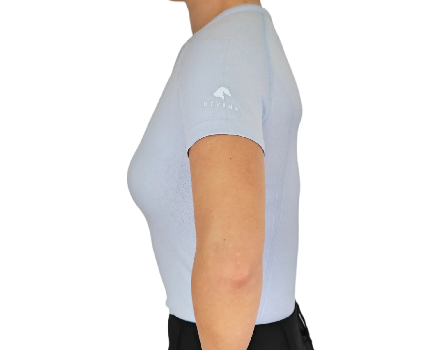 Chic Athletic Short Sleeve Shirt - Sky Blue