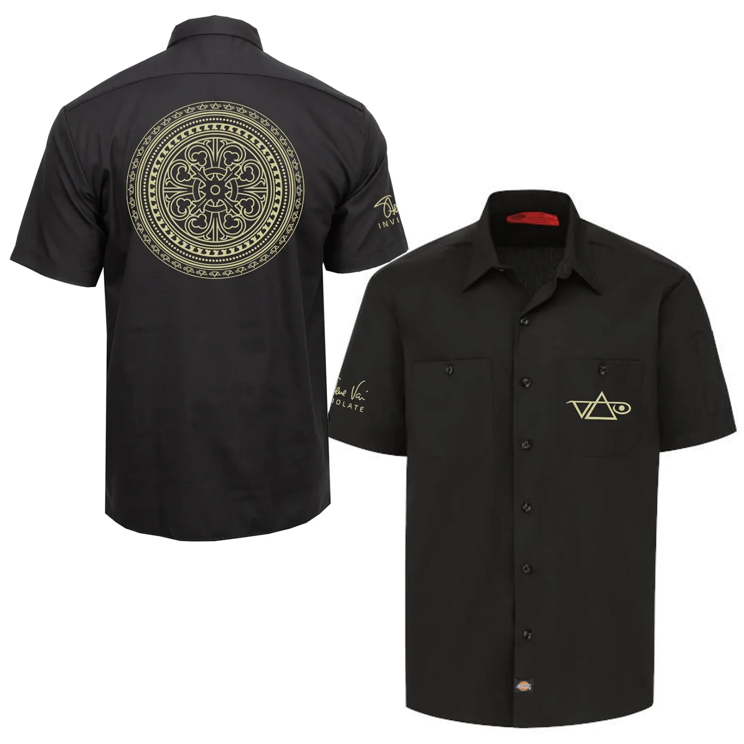 Circle Pattern Black Dickies Work Shirt