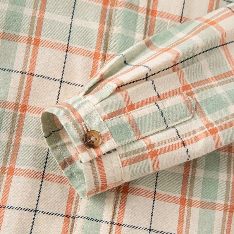 Classic Rugged Plaid Button Down Boy Check Shirt