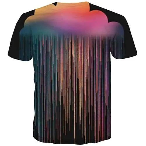 Colorful T shirts Men Psychedelic Tshirt Printed Abstract Tshirts Cool Hip Hop T shirts Funny Rainbow T-shirts 3d Short Sleeve