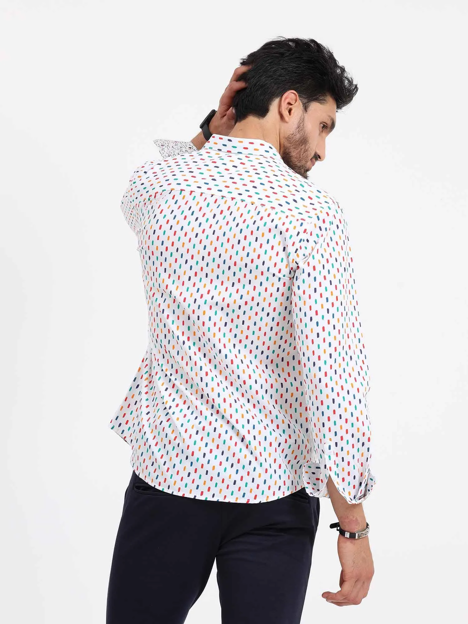 Colour Bed Printed Full Sleeve Shirt