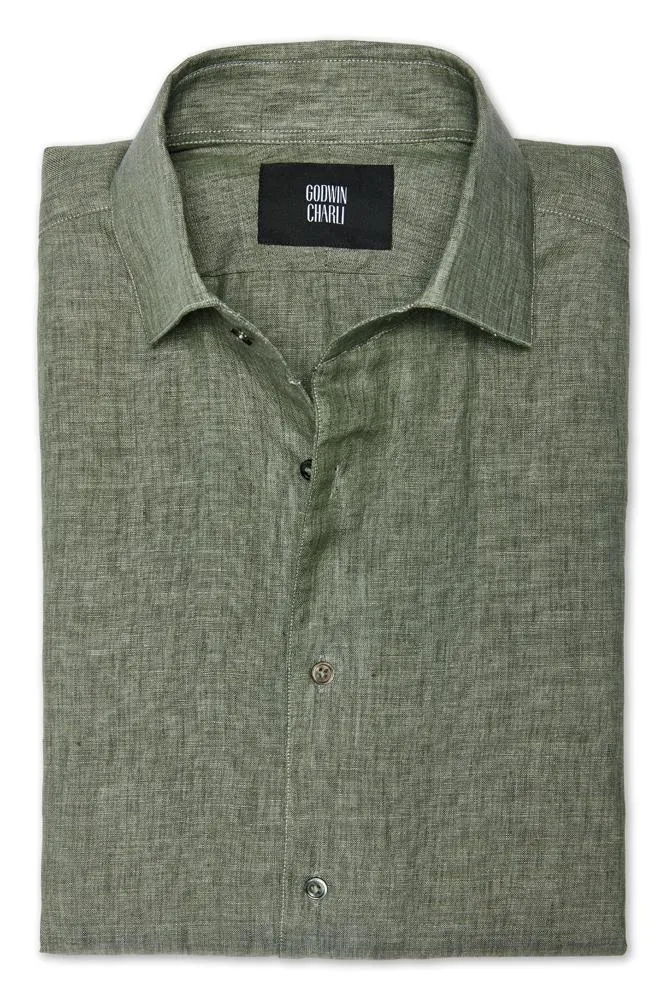 Cooper Shirt  - Army Linen Shirt