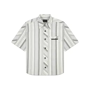 CROSS CUT STRIPE SHIRT