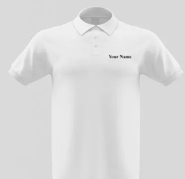 Customized White Polo Shirt with Name