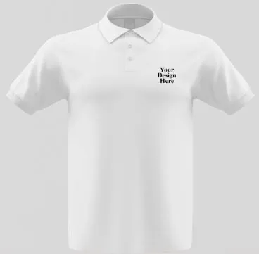 Customized White Polo Shirt with Name