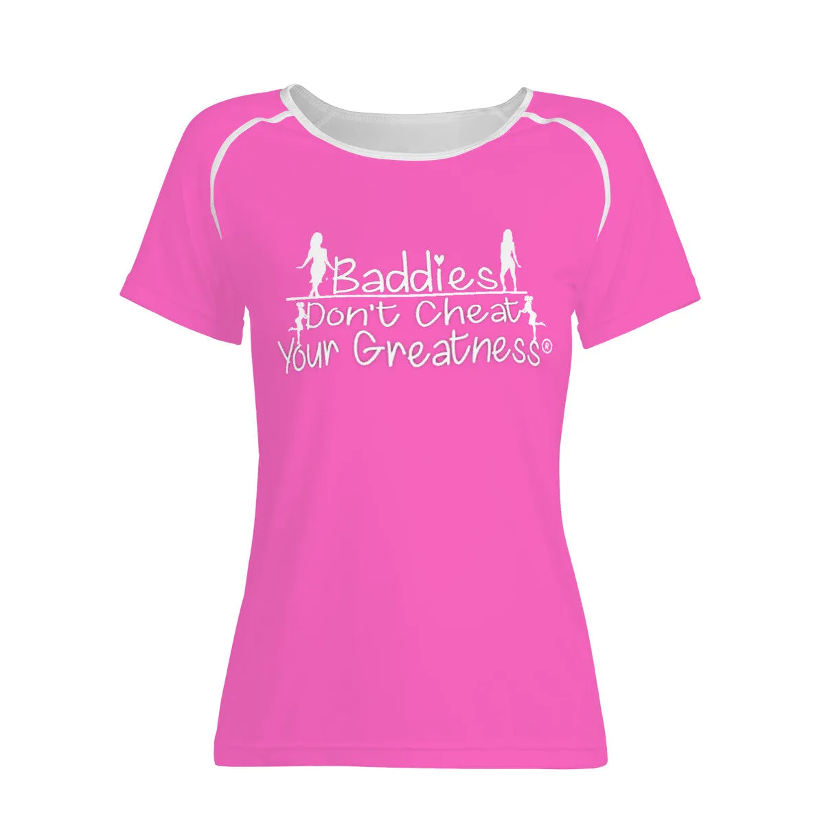 DCYG 24SX Baddies White Logo & Pink Women's All-Over Print T shirt