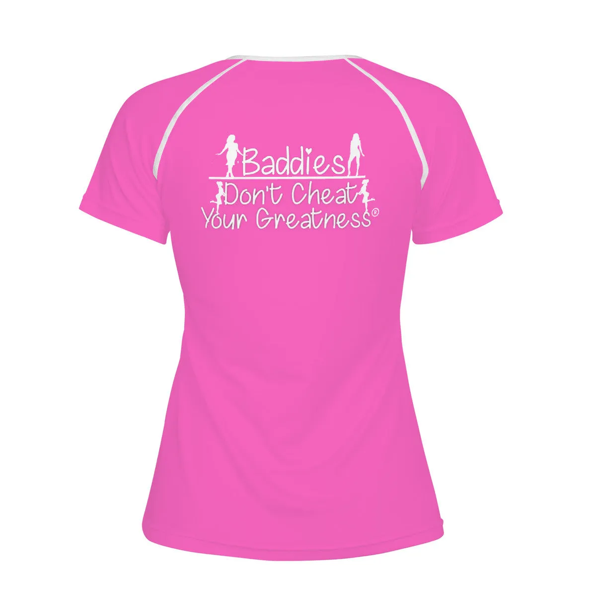 DCYG 24SX Baddies White Logo & Pink Women's All-Over Print T shirt