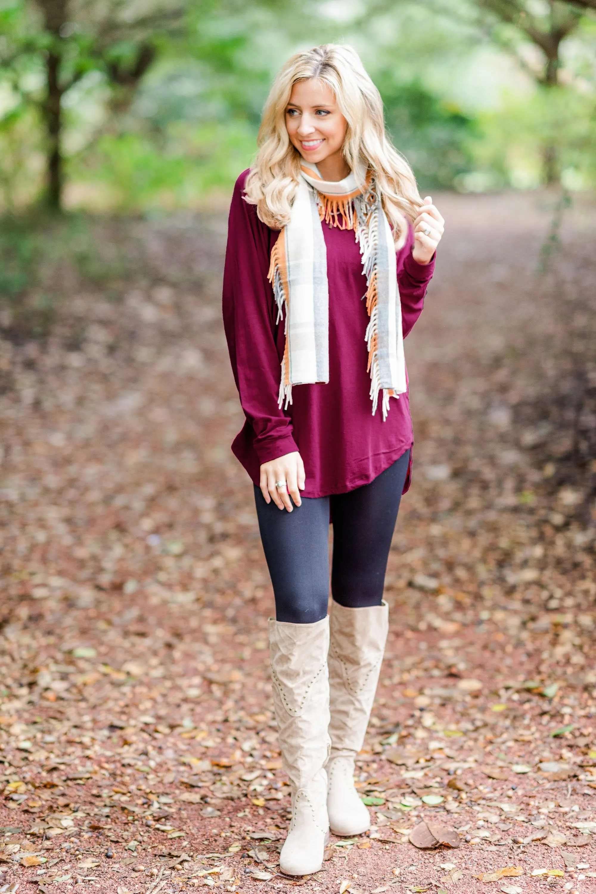 Easy Like Sunday Wine Red Tunic