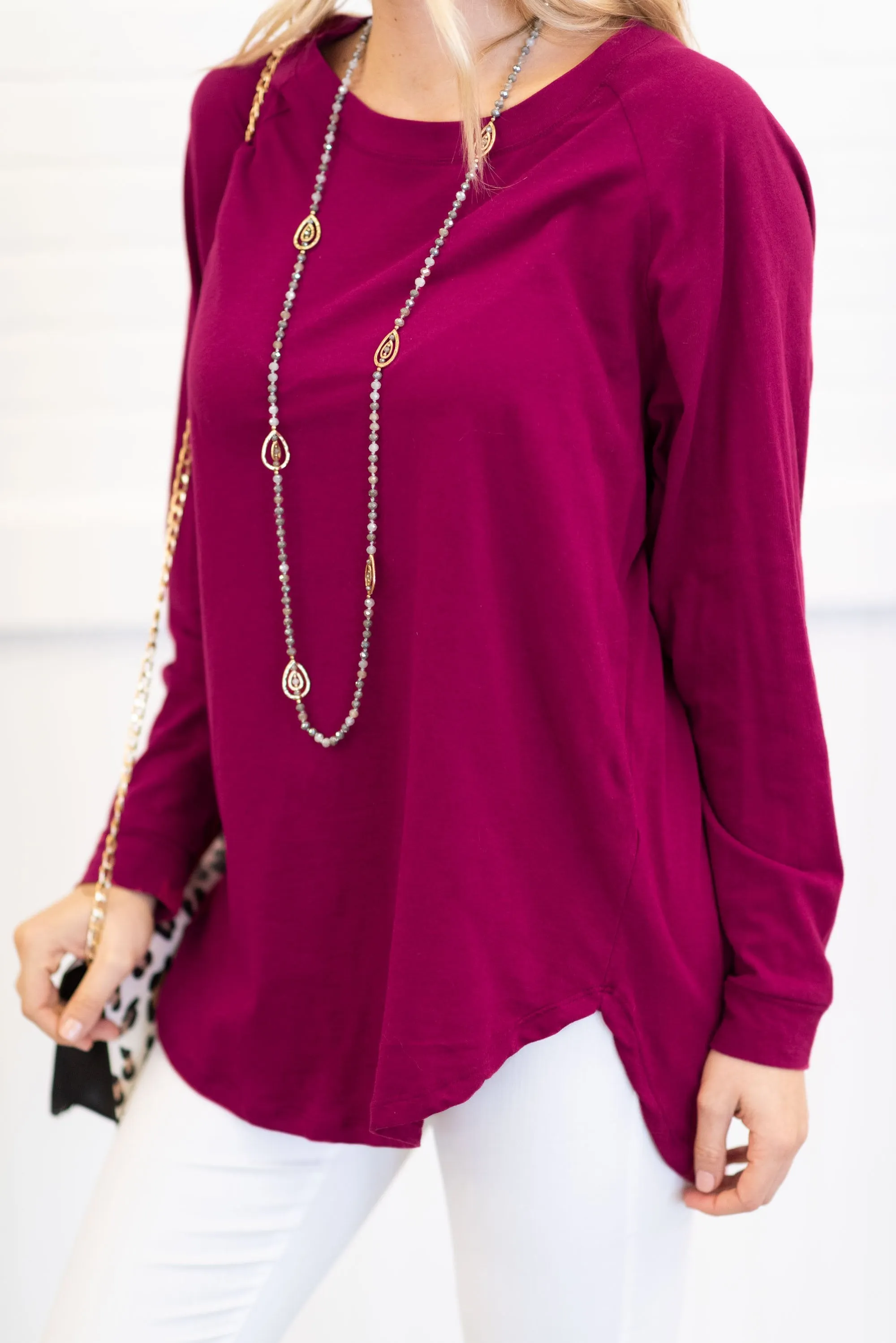 Easy Like Sunday Wine Red Tunic