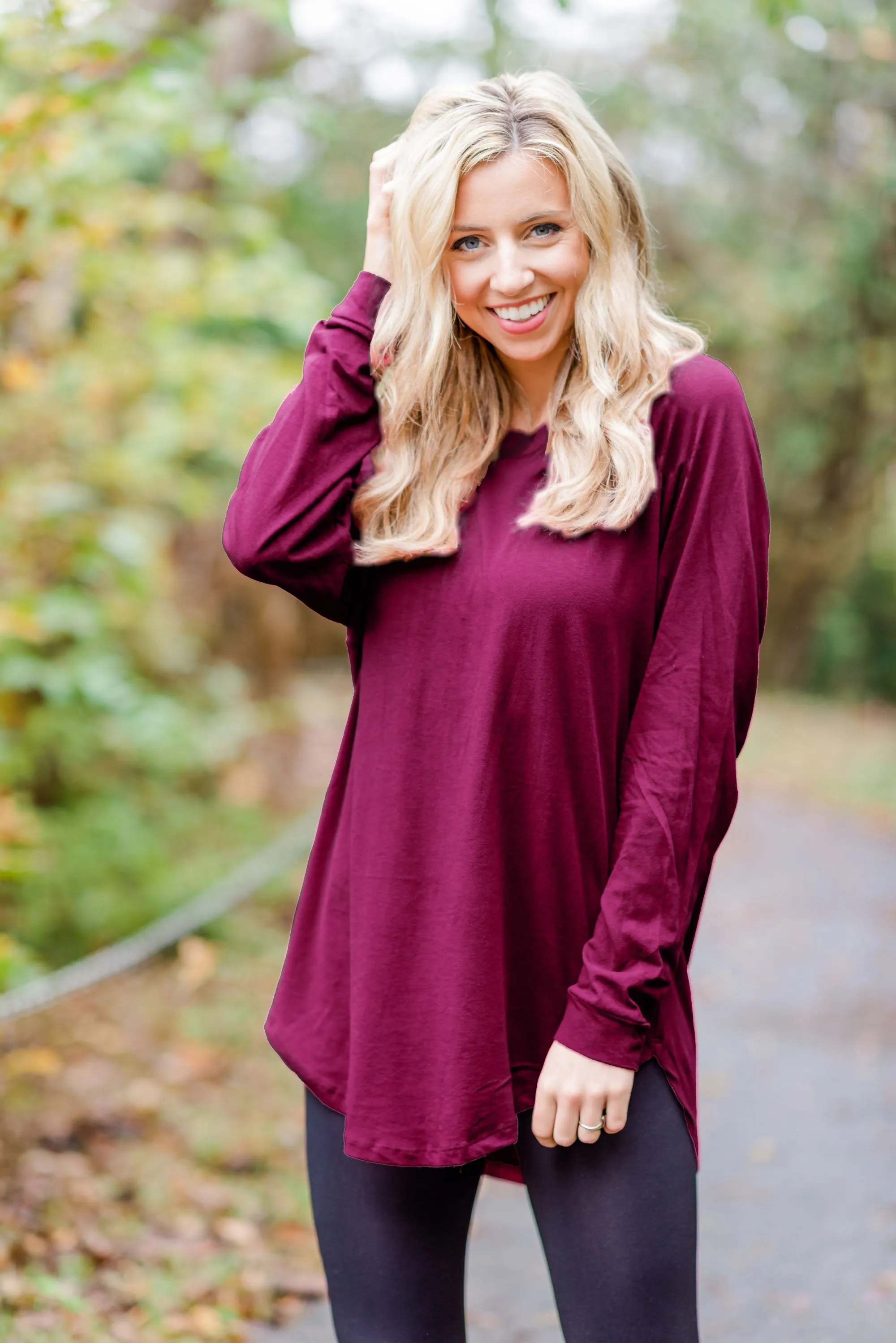 Easy Like Sunday Wine Red Tunic