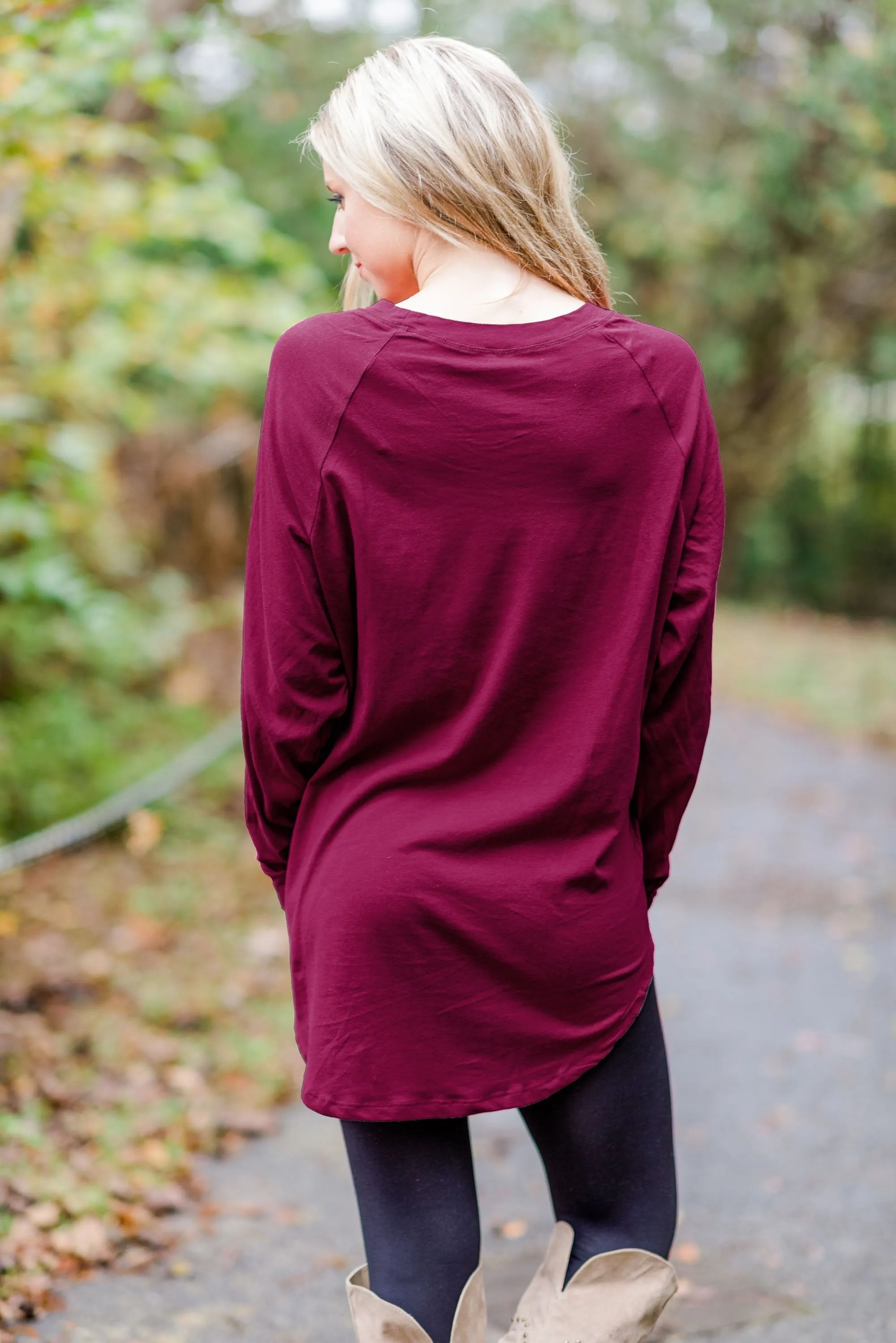 Easy Like Sunday Wine Red Tunic